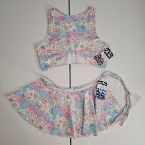 Freedom Rave Wear Hello Netty Kawaii Top + Swirl Skirt